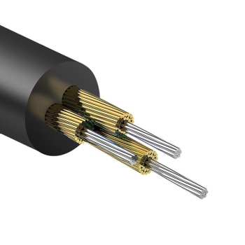 Kątowy kabel przewód audio AUX mini jack 3.5mm 1m czarny