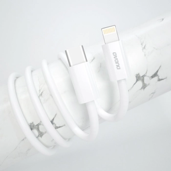 Szybka ładowarka sieciowa EU USB-C PD + przewód Lightning do iPhone 1m biały