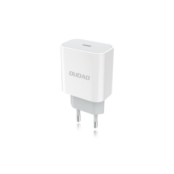 Szybka ładowarka sieciowa EU USB-C PD + przewód Lightning do iPhone 1m biały