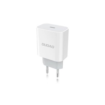Szybka ładowarka sieciowa EU USB-C PD + przewód Lightning do iPhone 1m biały