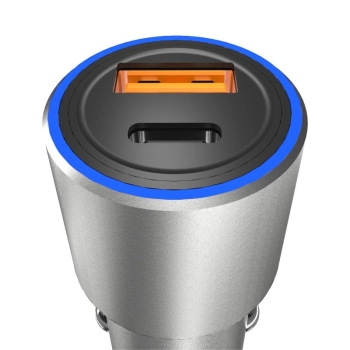 Ładowarka samochodowa USB USB-C PD QC 22,5W szary