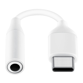 Adapter przejściówka słuchawek 3,5 mm mini jack żeński - USB-C męski biały