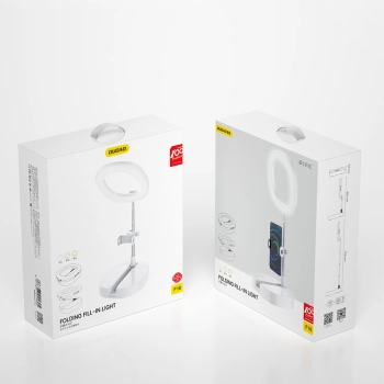Zestaw statyw + lampa LED Ring Flash do nagrywania filmów YouTube TikTok biały