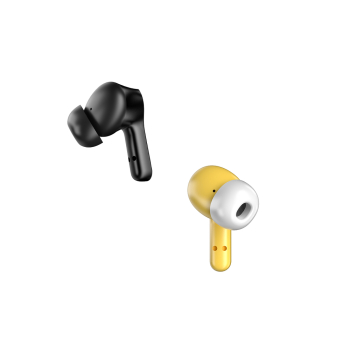 Dokanałowe słuchawki bezprzewodowe TWS Bluetooth 5.2 żółty