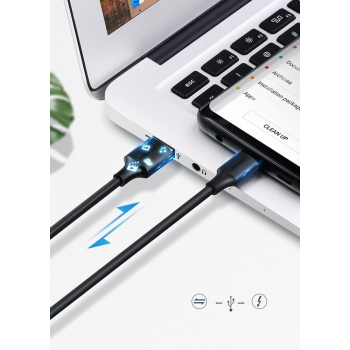 Kabel przewód USB - USB-C 2A 1m czarny