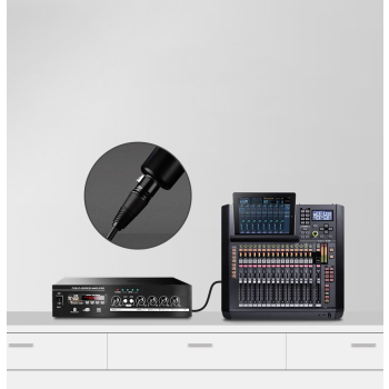 Przedłużacz kabla przewodu audio do mikrofonu XLR 2m czarny