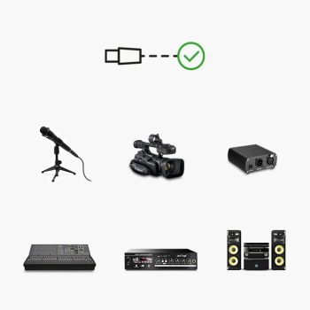 Przedłużacz kabla przewodu audio do mikrofonu XLR 2m czarny