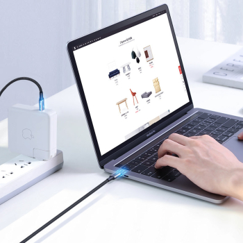 Kabel przewód USB-C Power Delivery 100W Quick Charge FCP 5A 3m szary