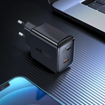 Ładowarka sieciowa GaN USB-C 30W PD QC 3.0 AFC FCP biały