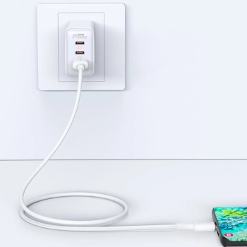 Kabel przewód USB - USB-C 3A 1.2m biały