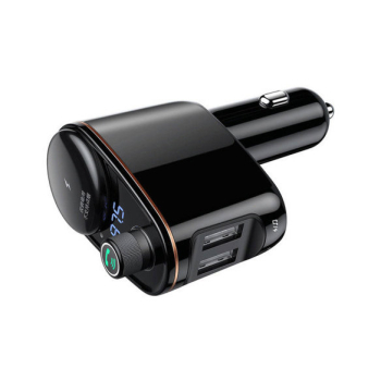 2w1 Transmiter samochodowy FM Bluetooth i ładowarka na 2x USB czarny