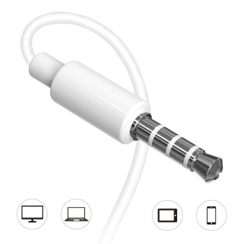 Zestaw słuchawkowy X10S przewodowe słuchawki mini jack 3.5mm biały