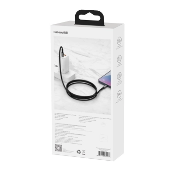 Kabel przewód USB-C szybkie ładowanie Power Delivery PD QC 100W 5A 1m czarny