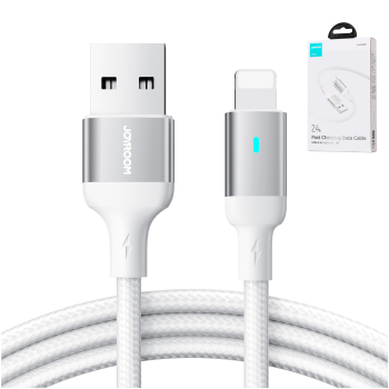 Kabel przewód do iPhone A10 Series USB - Lightning 2.4A 2m biały