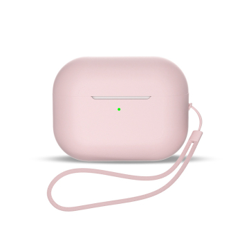 Silikonowe etui do słuchawek AirPods 3 + pasek smycz na nadgarstek różowe