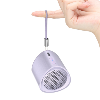 Mały Mini głośnik bezprzewodowy TWS Nimo Bluetooth 5.3 5W fioletowy