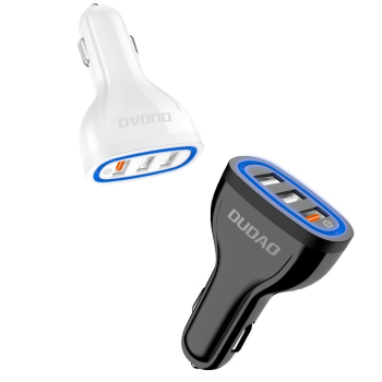 Ładowarka samochodowa 3x USB Quick Charge 3.0 QC3.0 2.4A 18W biały