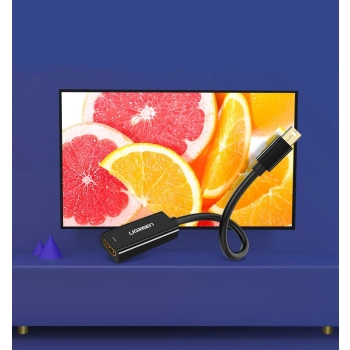 Adapter przejściówka FHD Mini DisplayPort (męski) na HDMI (żeński) biały