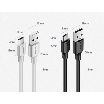 Wytrzymały kabel przewód USB - USB-C 480 Mbps 3A 1.5m czarny