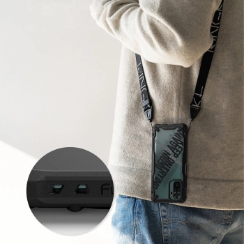 Etui pancerny pokrowiec z ramką Xiaomi Redmi Note 10 / 10S Fusion X Design Cross czarny
