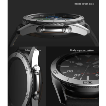 Ramka pierścień ochronny do Galaxy Watch 3 45mm Bezel Styling czarny