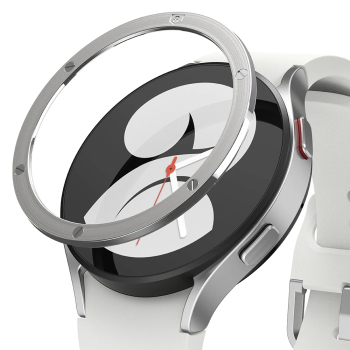 Ramka koperta pierścień ochronny Watch 6 / 5 / 4 40mm Bezel Styling stal nierdzewna srebrny