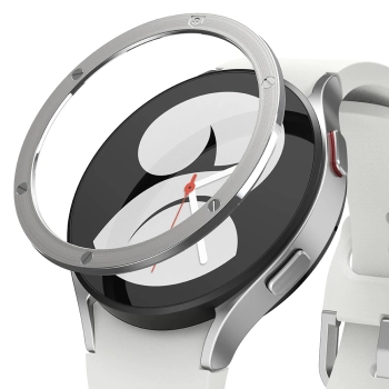 Ramka koperta pierścień ochronny Watch 6 / 5 / 4 40mm Bezel Styling stal nierdzewna srebrny