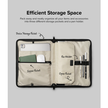 Etui saszetka torba organizer na laptopa tablet do 13'' Smart Zip Pouch beżowy