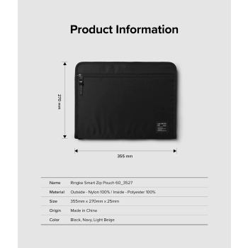 Etui saszetka torba organizer na laptopa tablet do 13'' Smart Zip Pouch beżowy