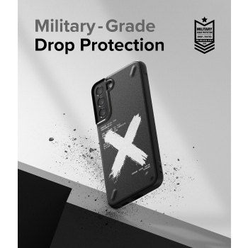 Wytrzymałe etui pokrowiec Galaxy S22+ Onyx Design Graffiti czarny