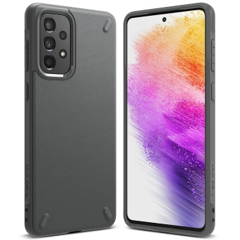 Wytrzymałe i elastyczne etui pokrowiec Galaxy A73 Onyx szary