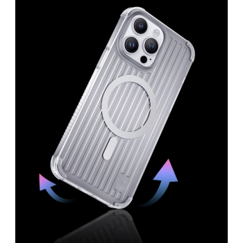 Magnetyczne etui iPhone 14 Plus MagSafe PQY Go Out Series laser color