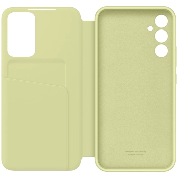 Etui pokrowiec z klapką okienkiem portfel na kartę Galaxy A34 5G Smart View Wallet limonkowe