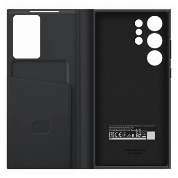 Etui Galaxy S23 Ultra pokrowiec z klapką i okienkiem Smart View Wallet Case czarne