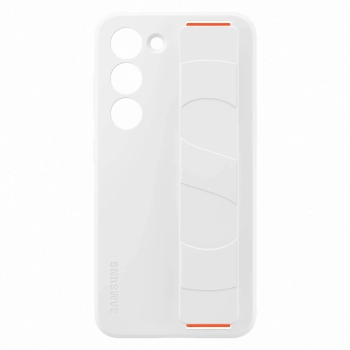 Etui silikonowy pokrowiec z paskiem na rękę Samsung Galaxy S23 Silicone Grip Cover białe