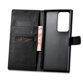 Etui skórzany pokrowiec portfel do Samsung Galaxy S23 Ultra Wallet Case czarne