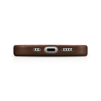 Skórzane etui pokrowiec do iPhone 15 Plus Oil Wax Premium Leather MagSafe brązowe