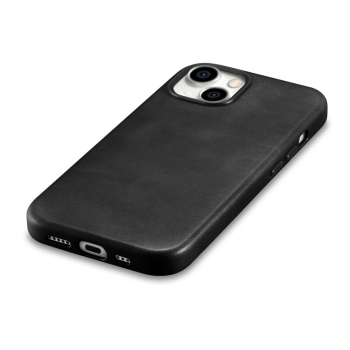 Skórzane etui pokrowiec do iPhone 15 Plus Oil Wax Premium Leather MagSafe czarne