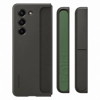 Etui silikonowe do Samsung Galaxy Z Fold 5 z podstawką i paskiem czarny