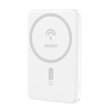Powerbank 5000mAh magnetyczny z ładowarką indukcyjną MagSafe biały