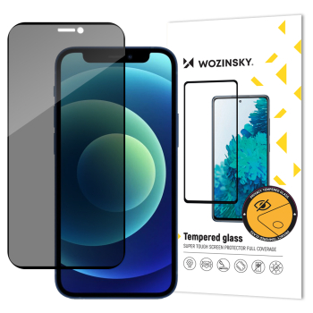 Szkło hartowane do iPhone 12 Pro Max z filtrem Anti Spy Privacy Glass prywatyzujące