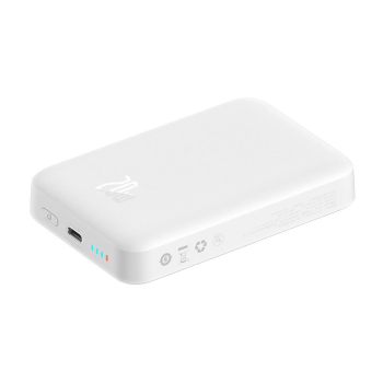 Mini powerbank 10000mAh z ładowaniem indukcyjnym MagSafe PD 20W biały