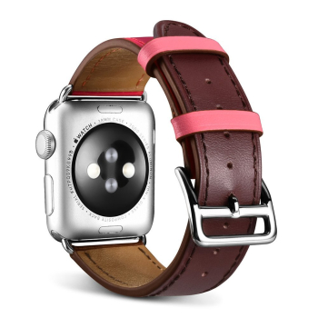 Pasek bransoleta do Apple Watch 42 / 44 / 45mm brązowo-różowy