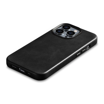 Skórzane etui iPhone 14 Pro Max magnetyczne z MagSafe Oil Wax Premium Leather Case czarny