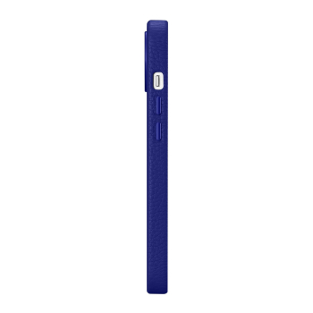 Skórzane etui iPhone 14 Plus magnetyczne z MagSafe Litchi Premium Leather Case granatowy
