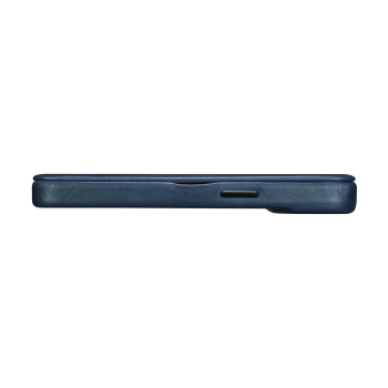 Skórzane etui iPhone 14 Pro Max z klapką magnetyczne MagSafe CE Oil Wax Premium Leather granatowy
