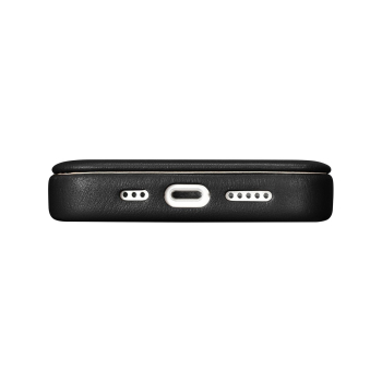 Skórzane etui iPhone 14 Pro z klapką magnetyczne MagSafe CE Premium Leather czarny