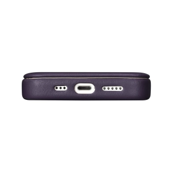 Skórzane etui iPhone 14 Plus z klapką magnetyczne MagSafe CE Premium Leather fioletowy