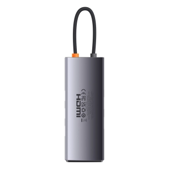 8w1 HUB adapter StarJoy USB-C do USB-C PD 3x USB-A HDMI RJ-45 SD TF szary