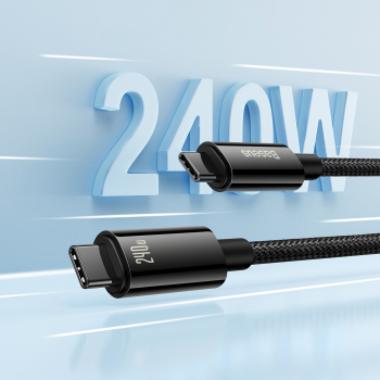 Kabel przewód Tungsten Gold USB-C 480Mb/s 240W 2m czarny